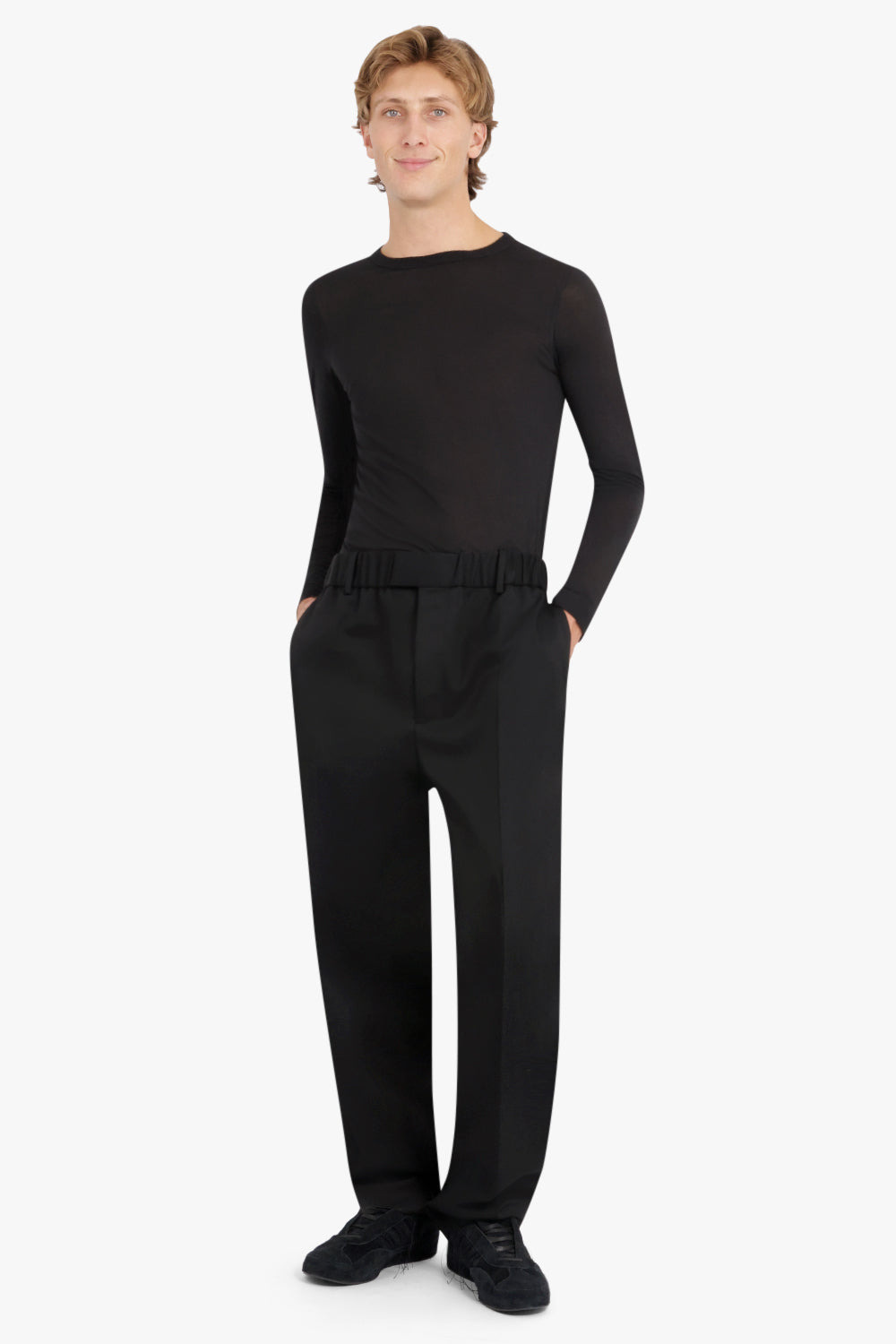 ELASTIC WAIST TROUSER | BLACK - 2
