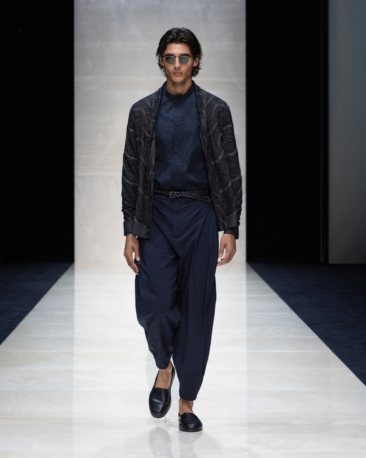 JACQUARD COTTON, VISCOSE AND CASHMERE CARDIGAN - 6