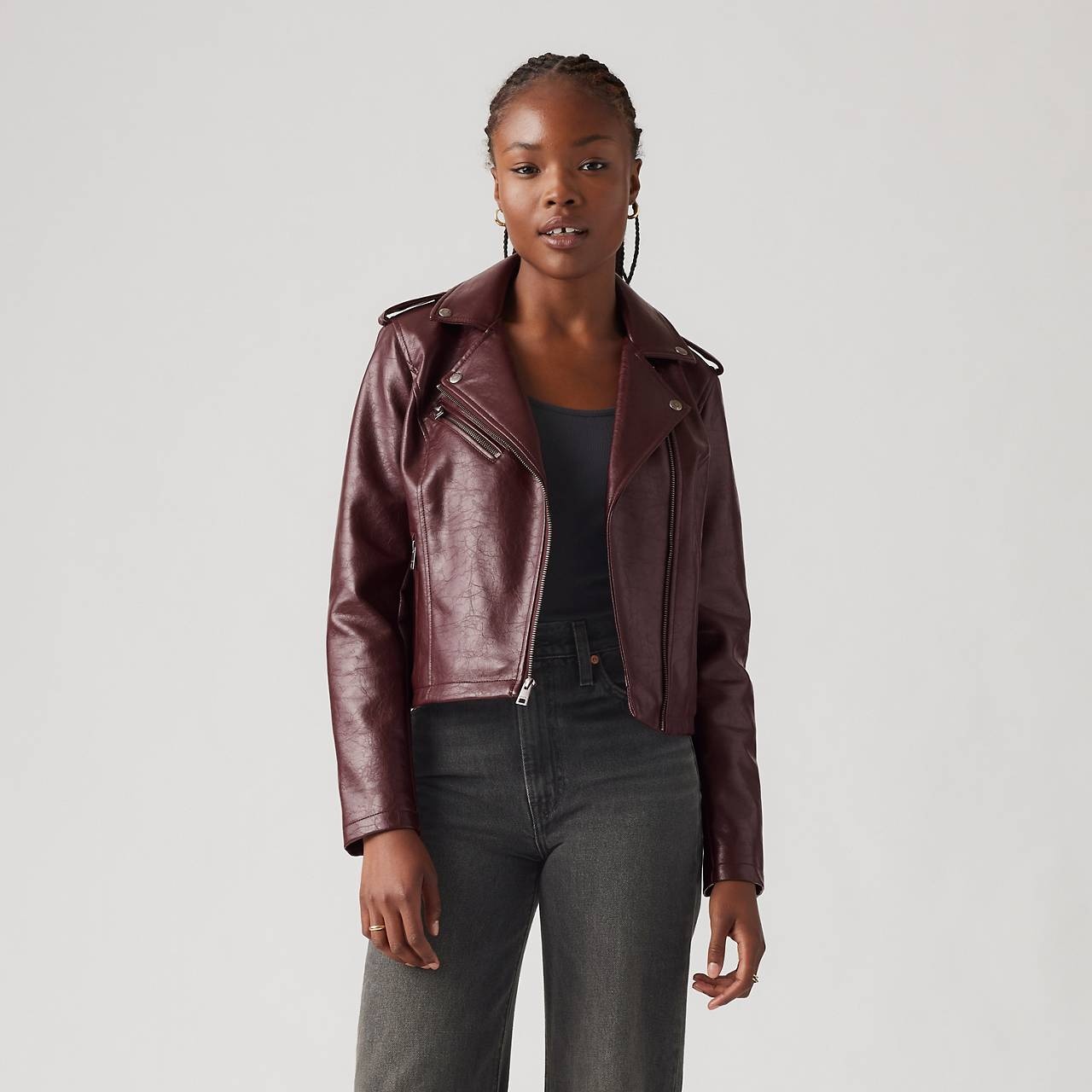 Levi s FAUX LEATHER MOTO JACKET REVERSIBLE
