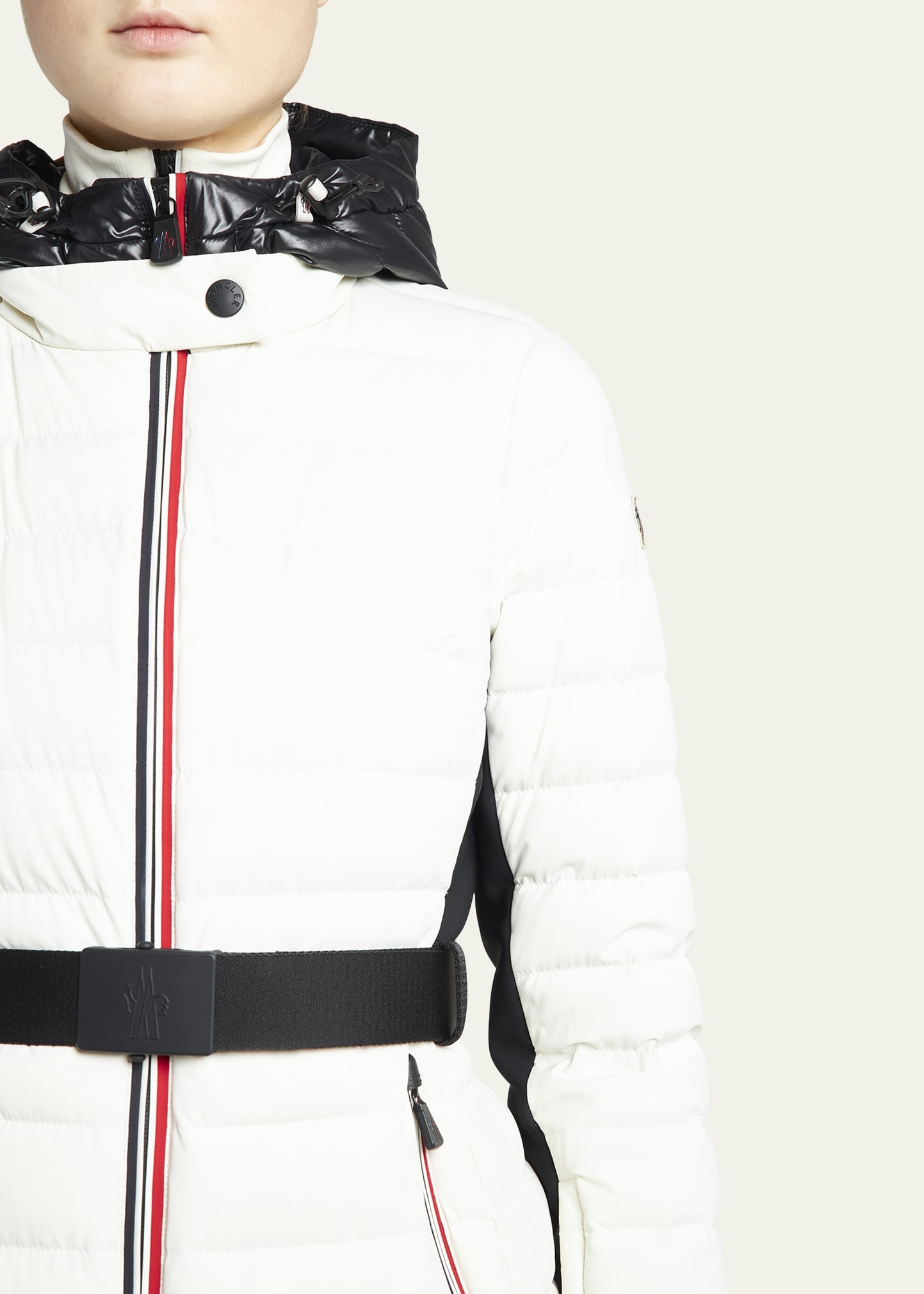 Bruche Contrast Belted Puffer Jacket - 5