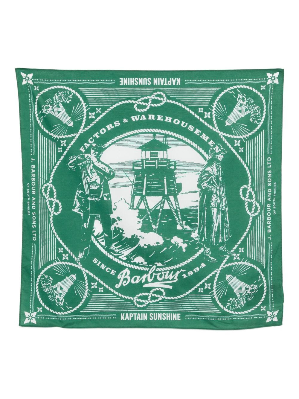 x Barbour graphic-print scarf - 1