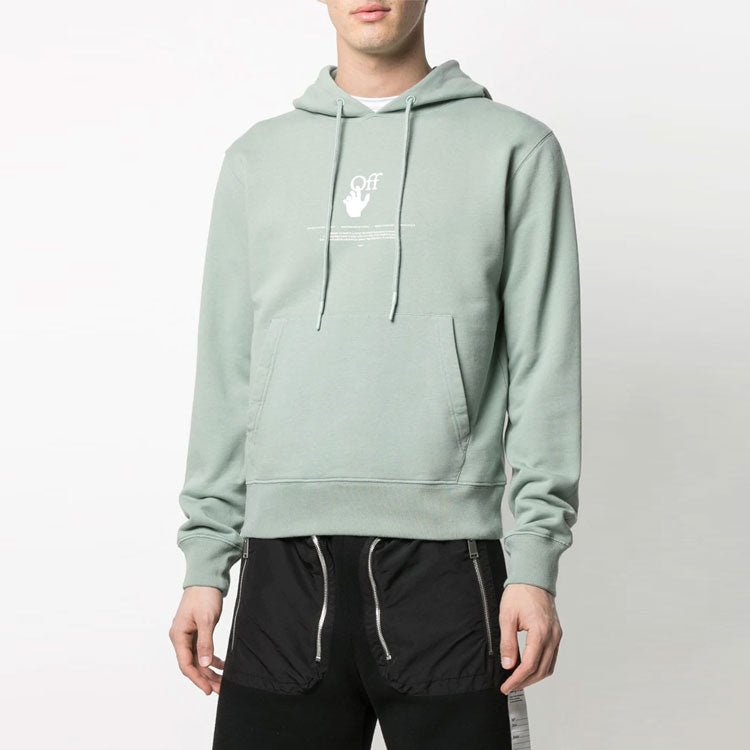 Off-White SS21 Graffiti Logo Printing Green OMBB034R21FLE0055041 - 4