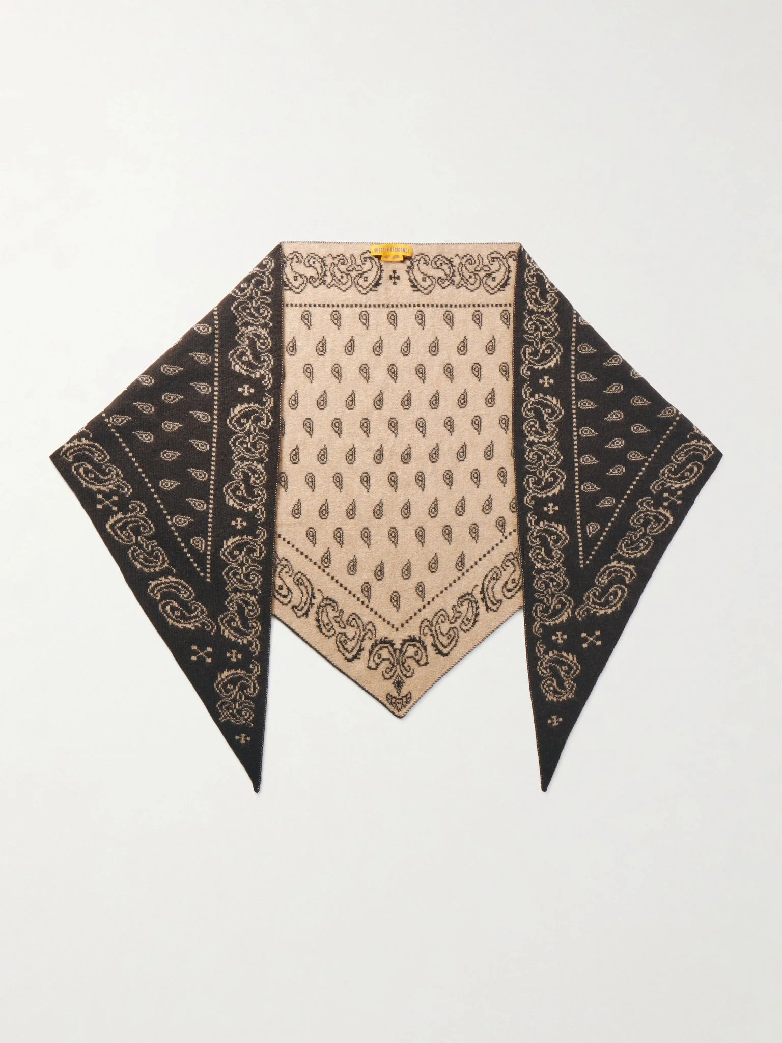 The Wild Rag cashmere-jacquard scarf Chocolate - 1