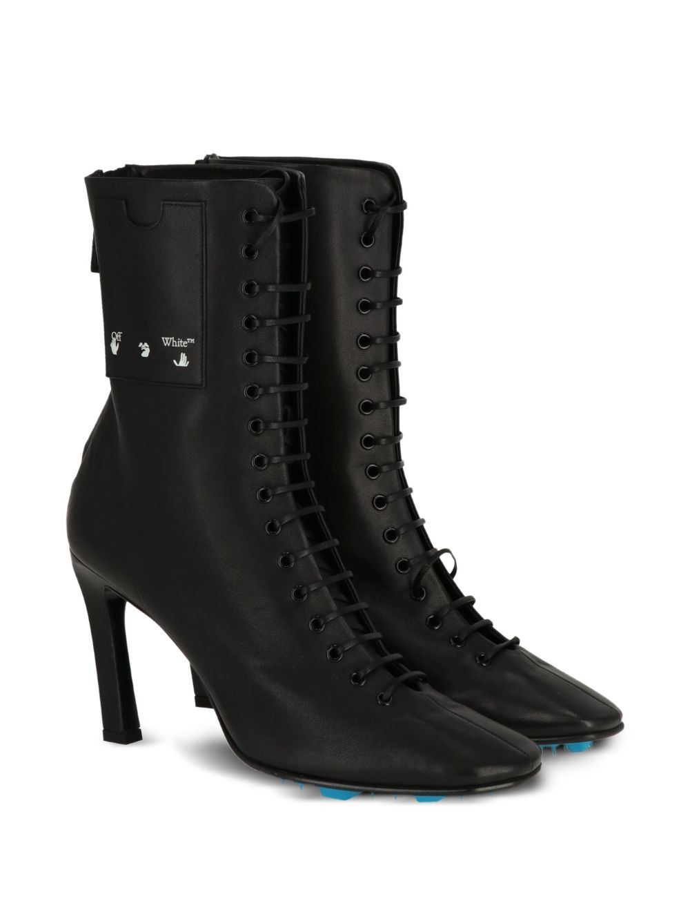 95mm lace-up stiletto boots - 2
