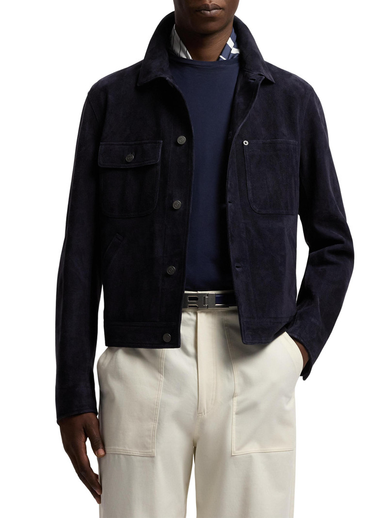 Men's Suede Jacket - Classic Chairman Navy 3