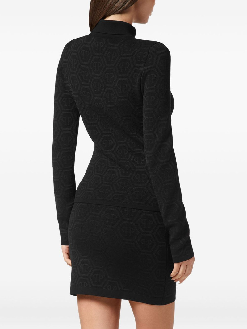 logo-pattern turtleneck sweater 3
