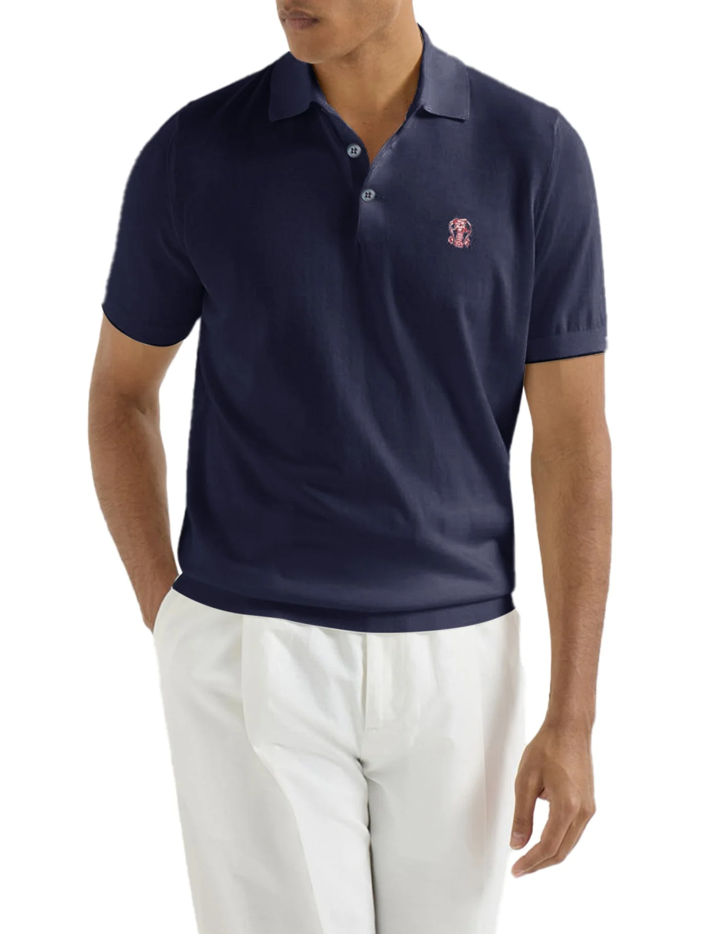 SHORT-SLEEVED COTTON POLO SHIRT - 1