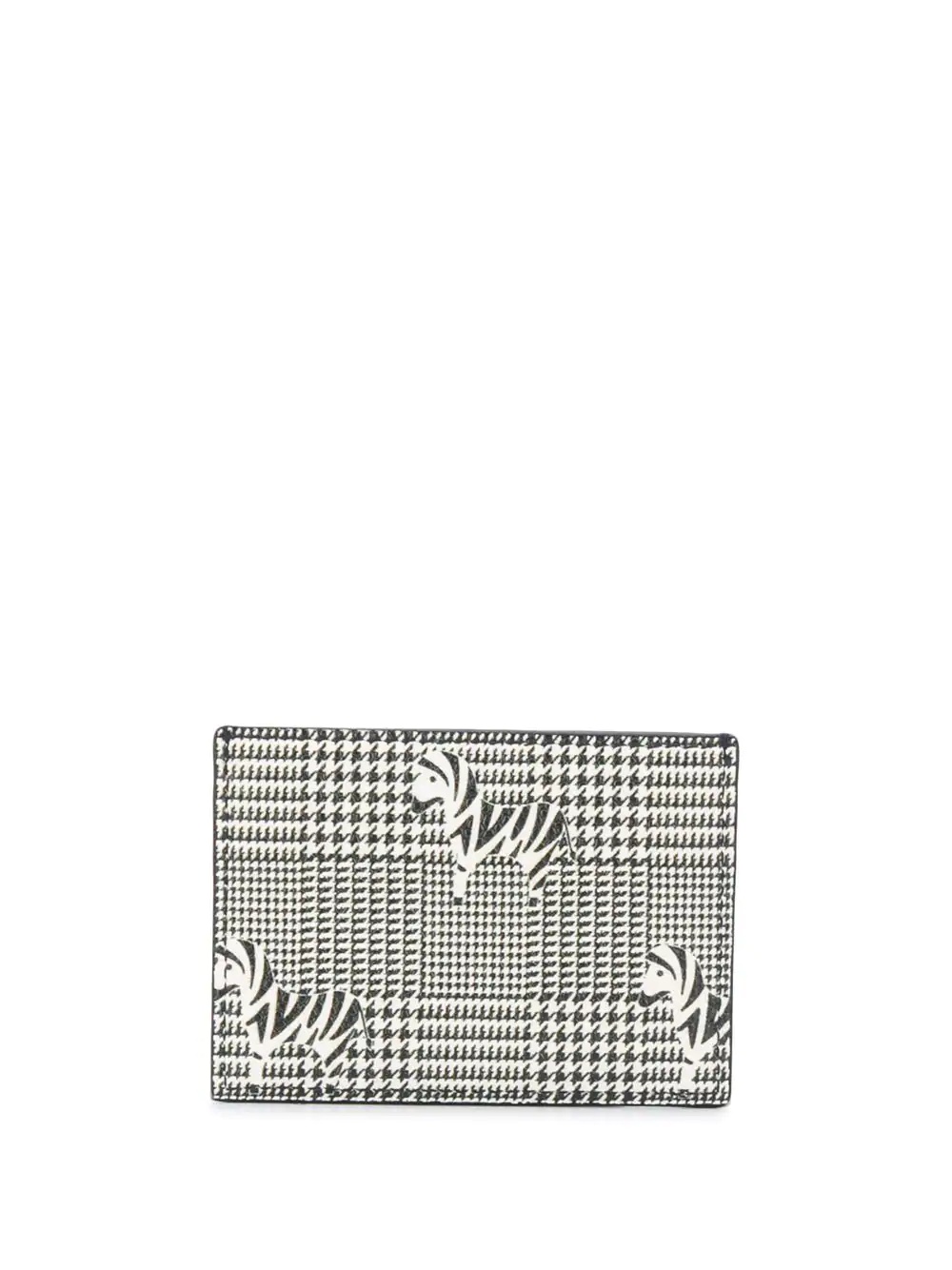 Prince of Wales zebra print cardholder - 2