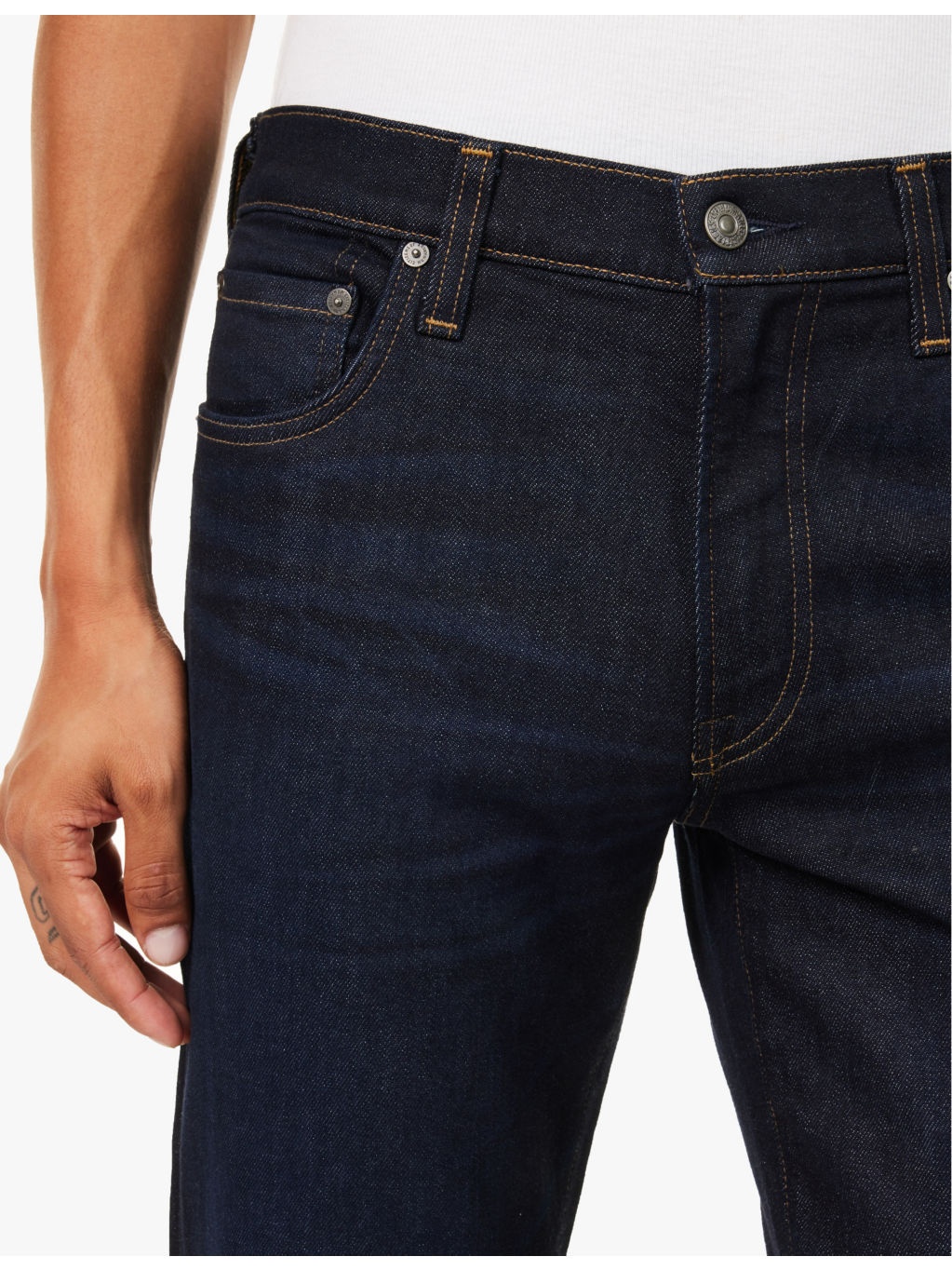 Gage regular-fit straight-leg mid-rise stretch-denim and cashmere jeans - 5