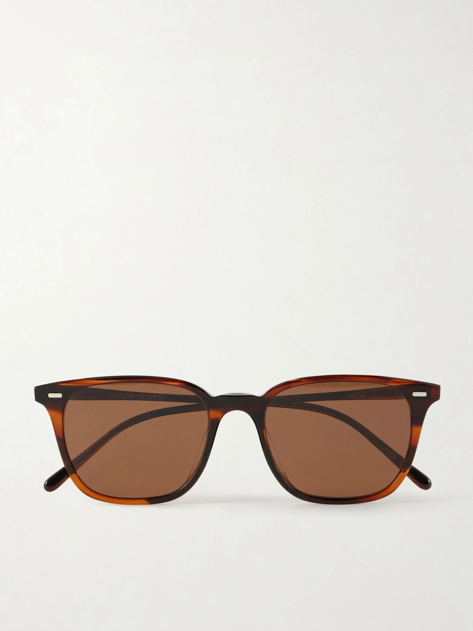 Laedin D-Frame Acetate Sunglasses Brown - 1