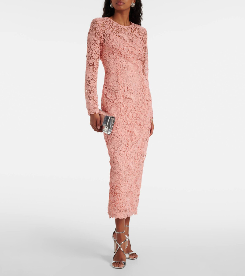 CAROLINA HERRERA Lace midi dress outlook