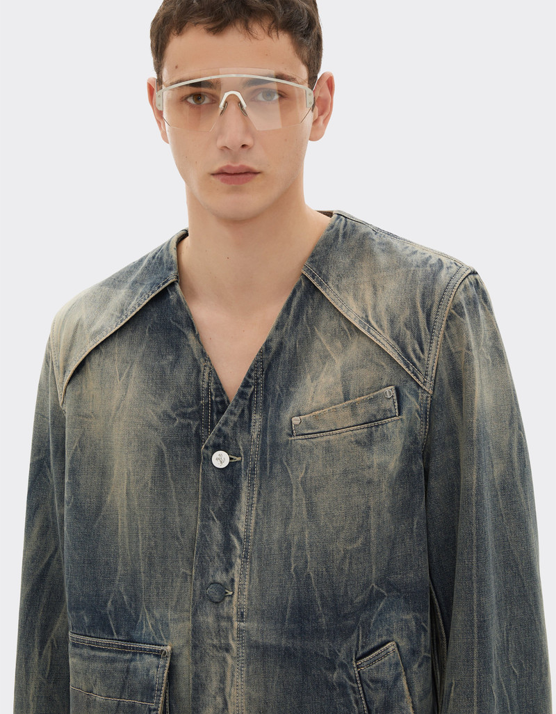 Acid-washed denim shirt 5