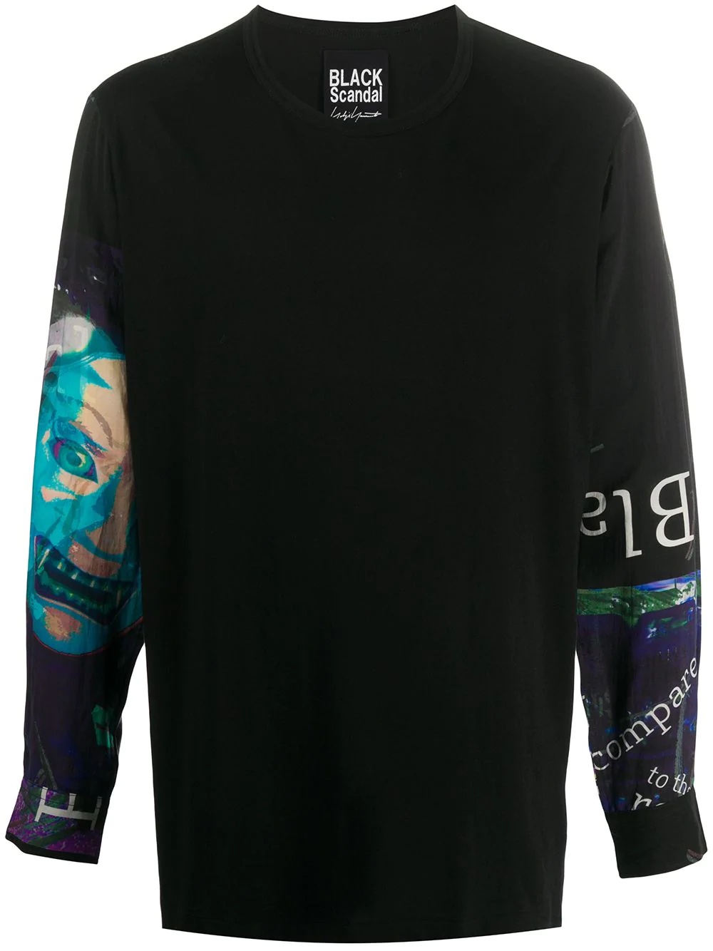 printed sleeves sweatshirt - 1