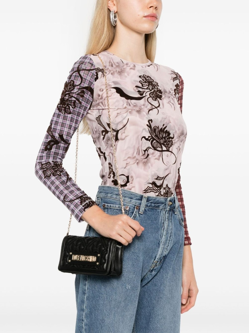 Moschino logo-plaque clutch bag outlook