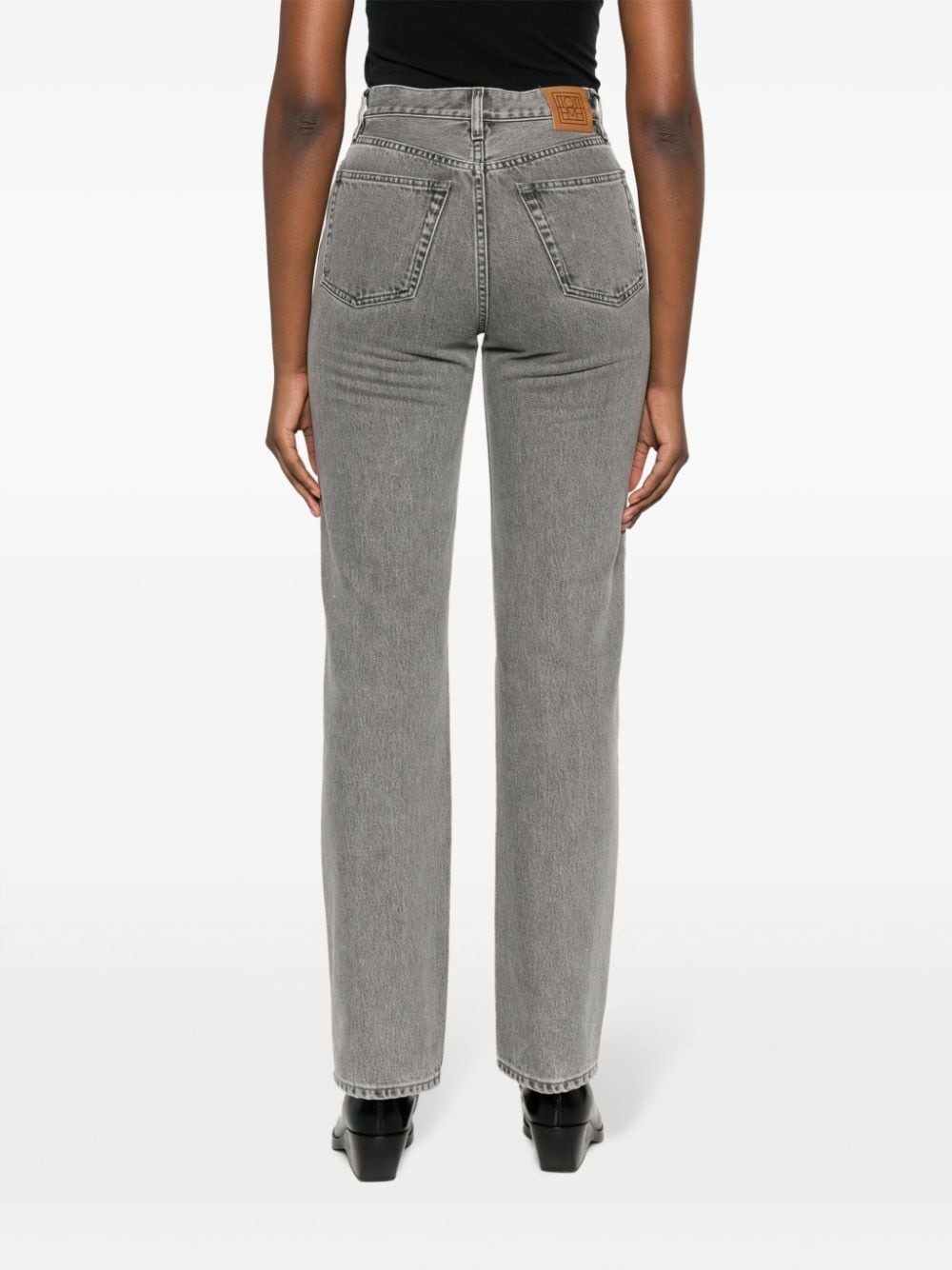 mid-rise straight-leg jeans - 4