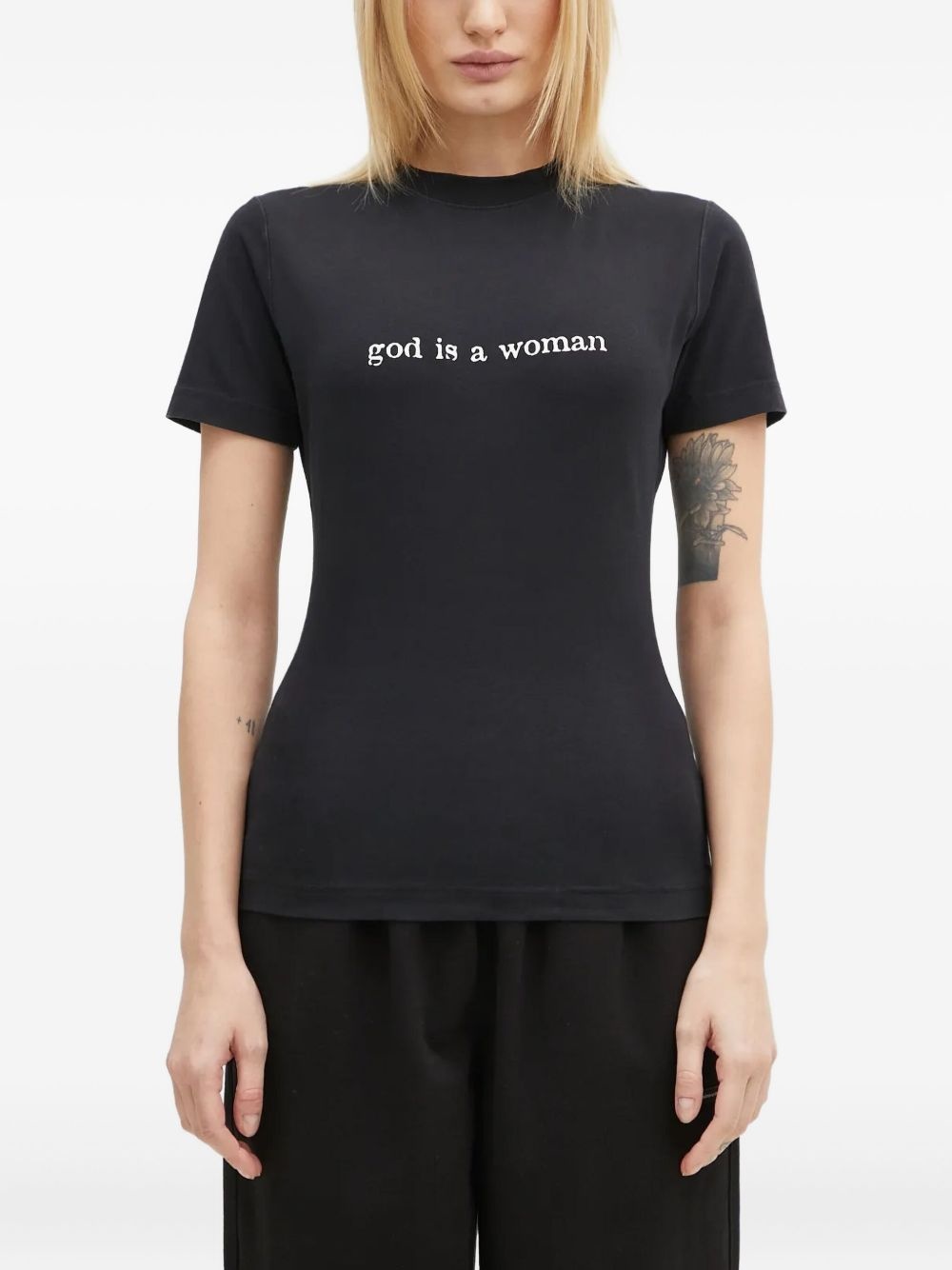 slogan-print short-sleeve T-shirt - 2