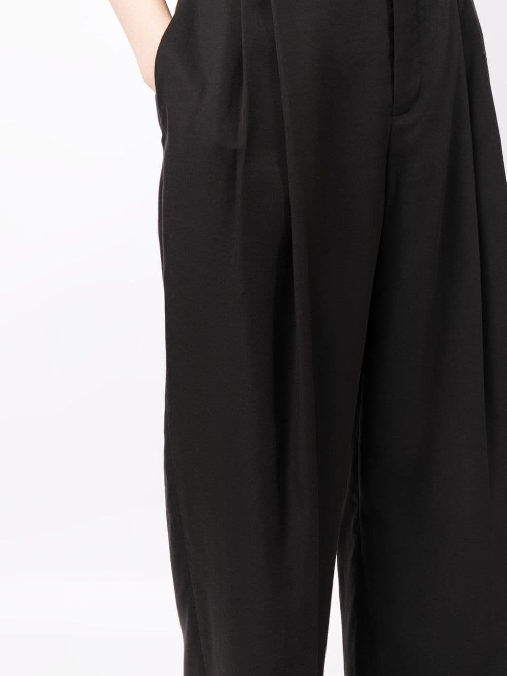 pleated wide-leg trousers - 5