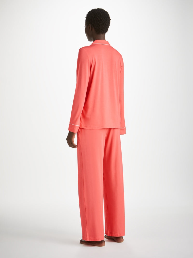 Women's Pajamas Lara Micro Modal Stretch Coral - 4