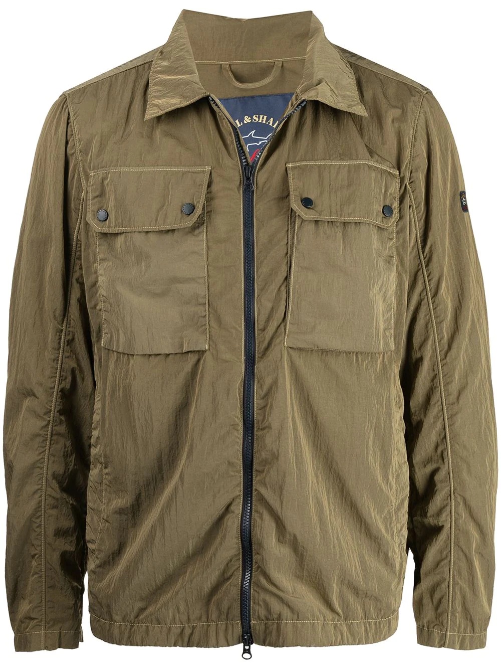 cargo-pocket shirt jacket - 1