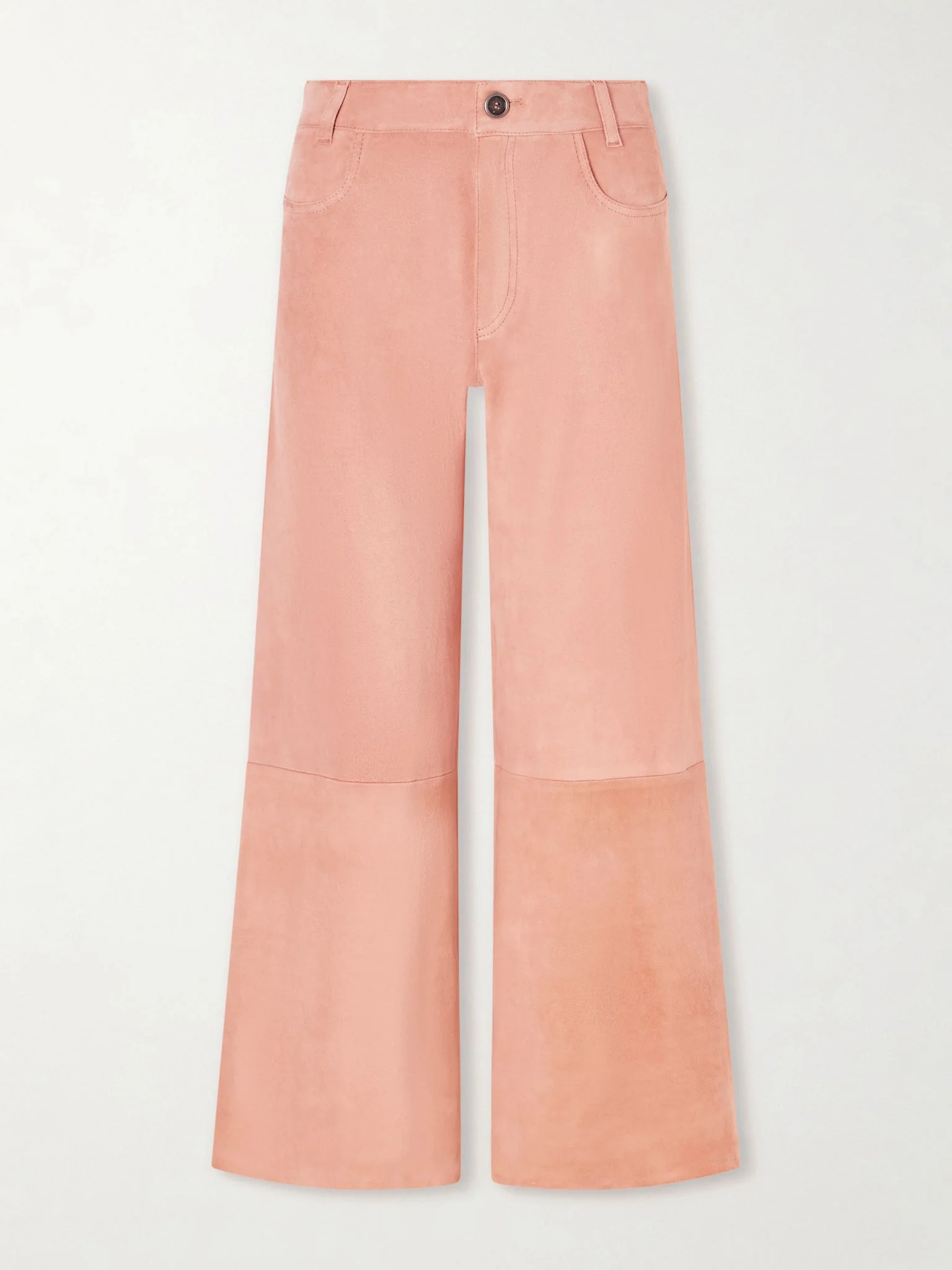 Lilou suede wide-leg pants Pink - 1