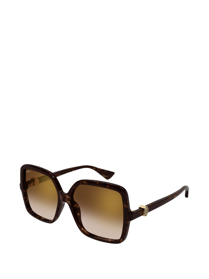 Cartier tortoise square-frame sunglasses outlook