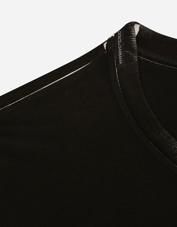 DG logo print cotton T-shirt - 3