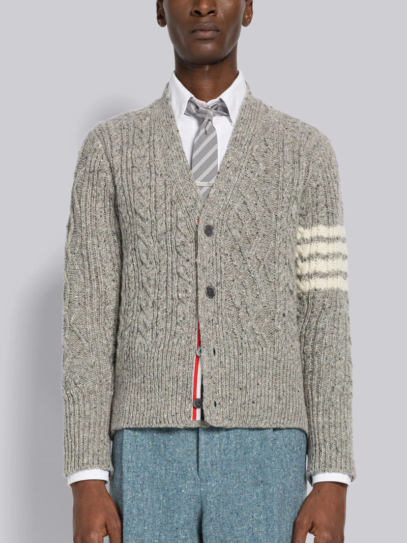 Cashmere Cable V-Neck Cardigan 1