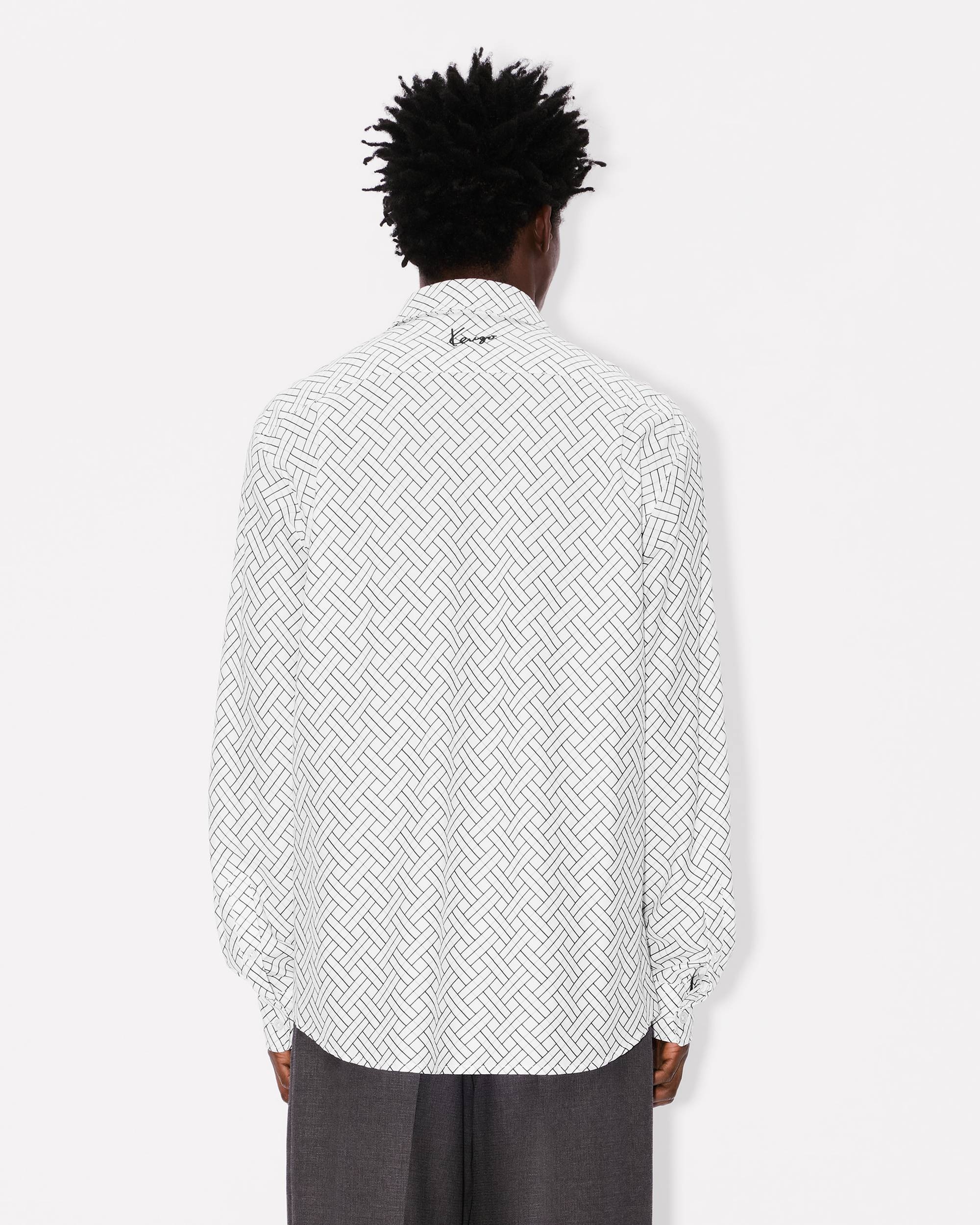 'KENZO Weave' regular shirt in cotton jacquard - 4