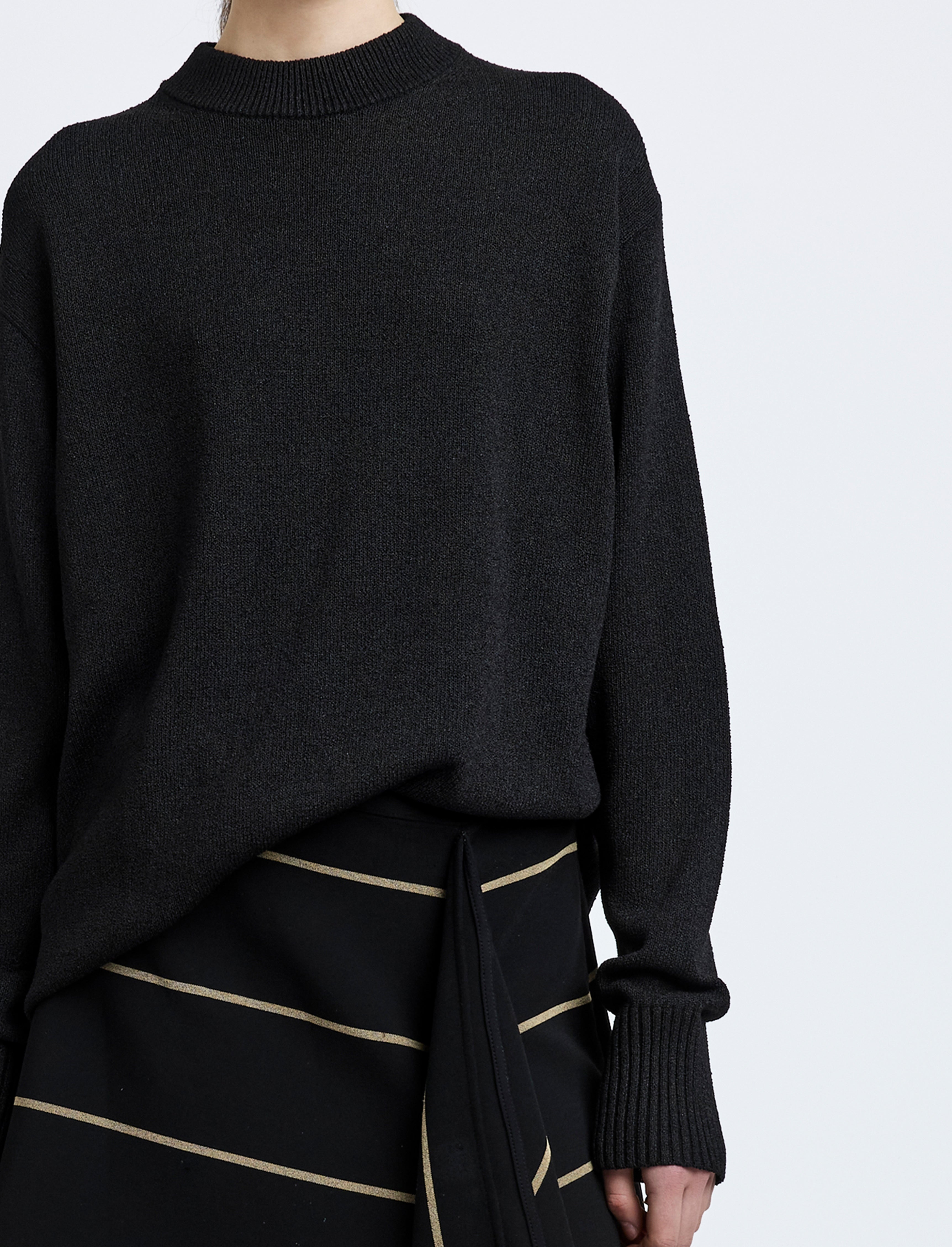 Corri Sweater in Silk Cotton Crepe Knit - 6