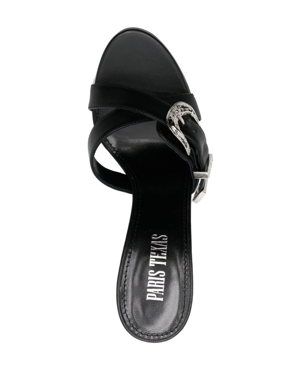 Regina buckled leather mules - 4