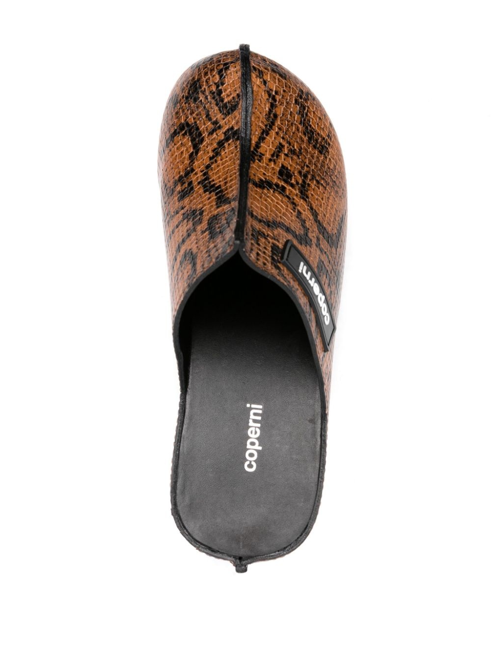 85mm snakeskin mules - 4