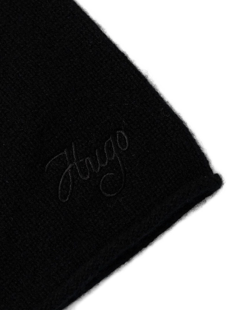 HUGO logo-detal beanie hat outlook