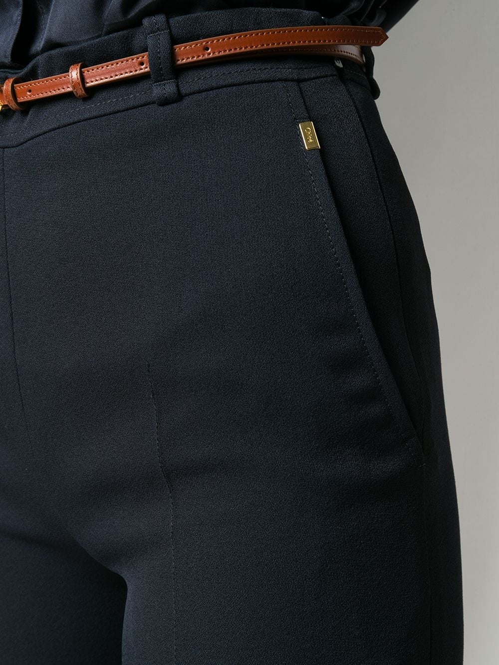 double-faced crêpe trousers - 5