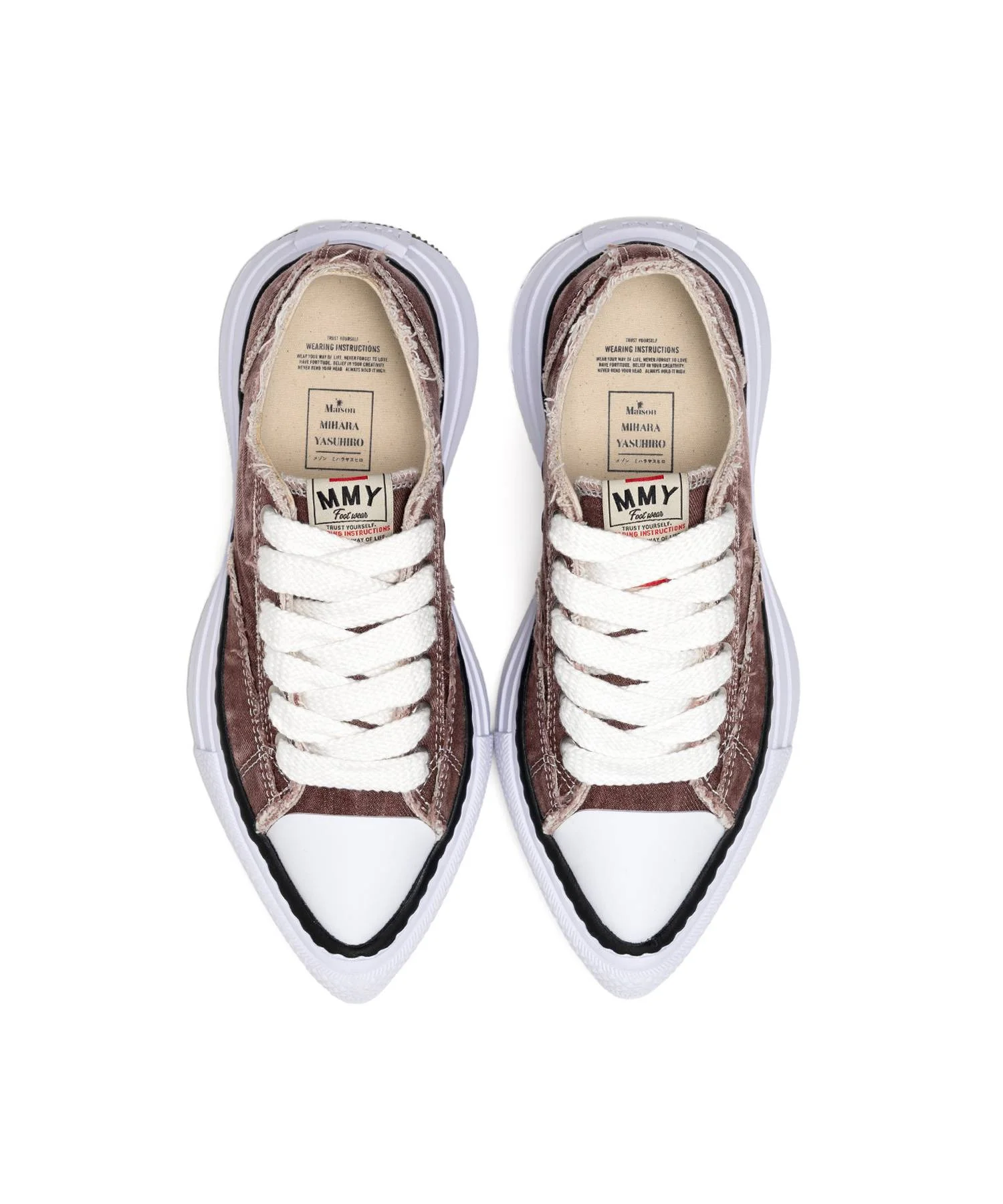 "YUCCA" OG Sole Bleach-Wash Denim Canvas Low-top Sneaker - 1