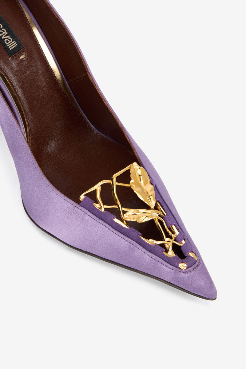 Lilac Pumps With Leaf Insert 4