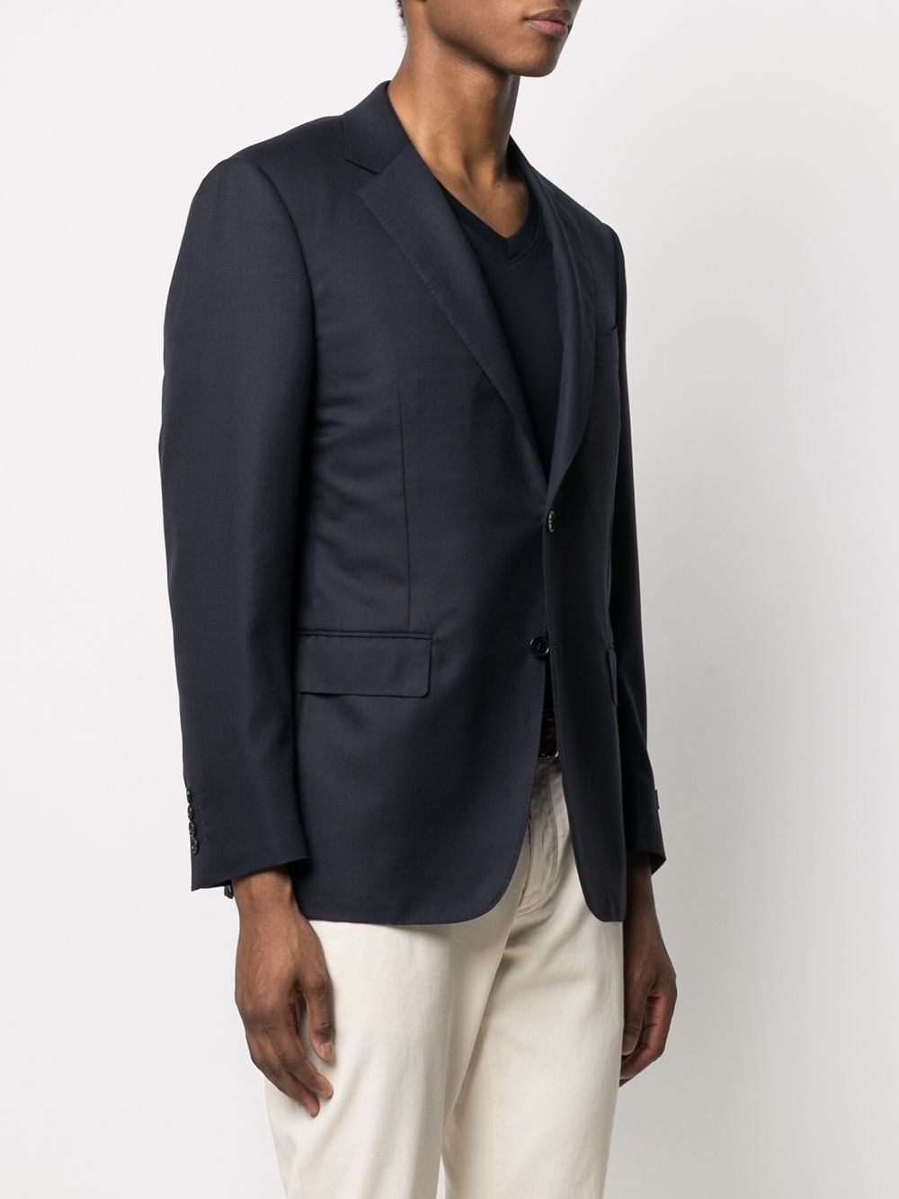 single-breasted wool blazer - 3