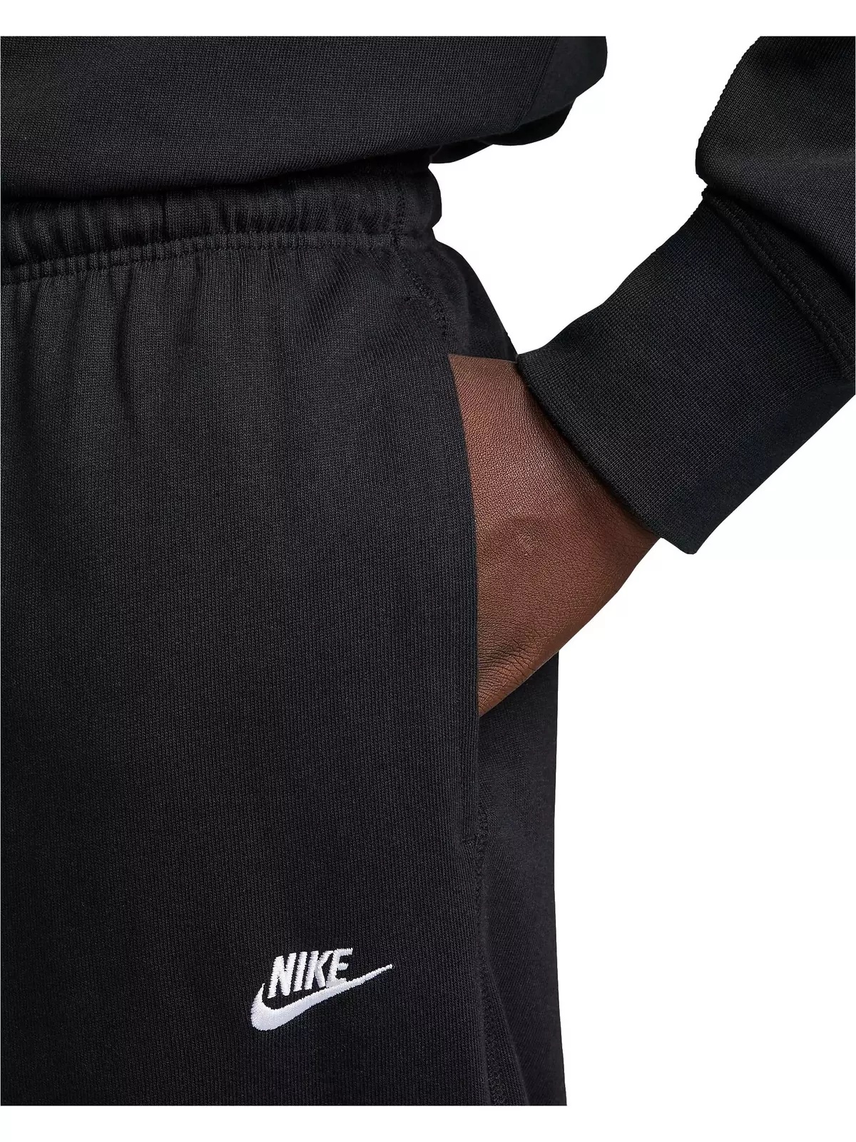 Men's Sportswear Club Knit Open-Hem Pants-Black - 3