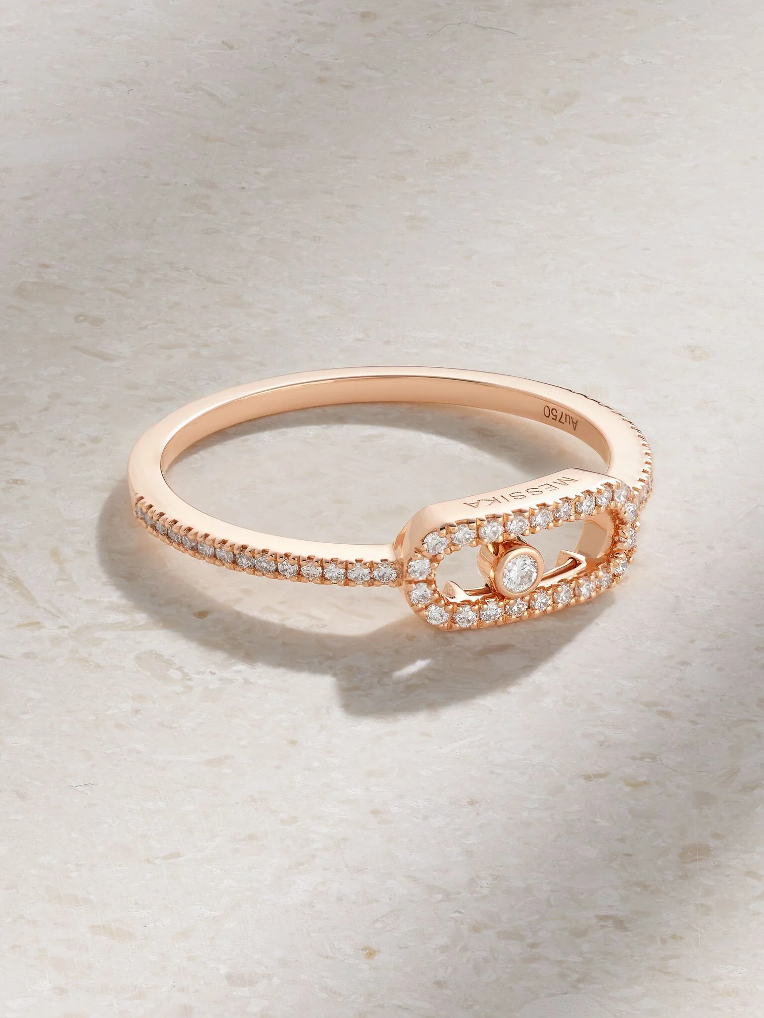 Move Uno 18-karat rose gold diamond ring Gold - 1