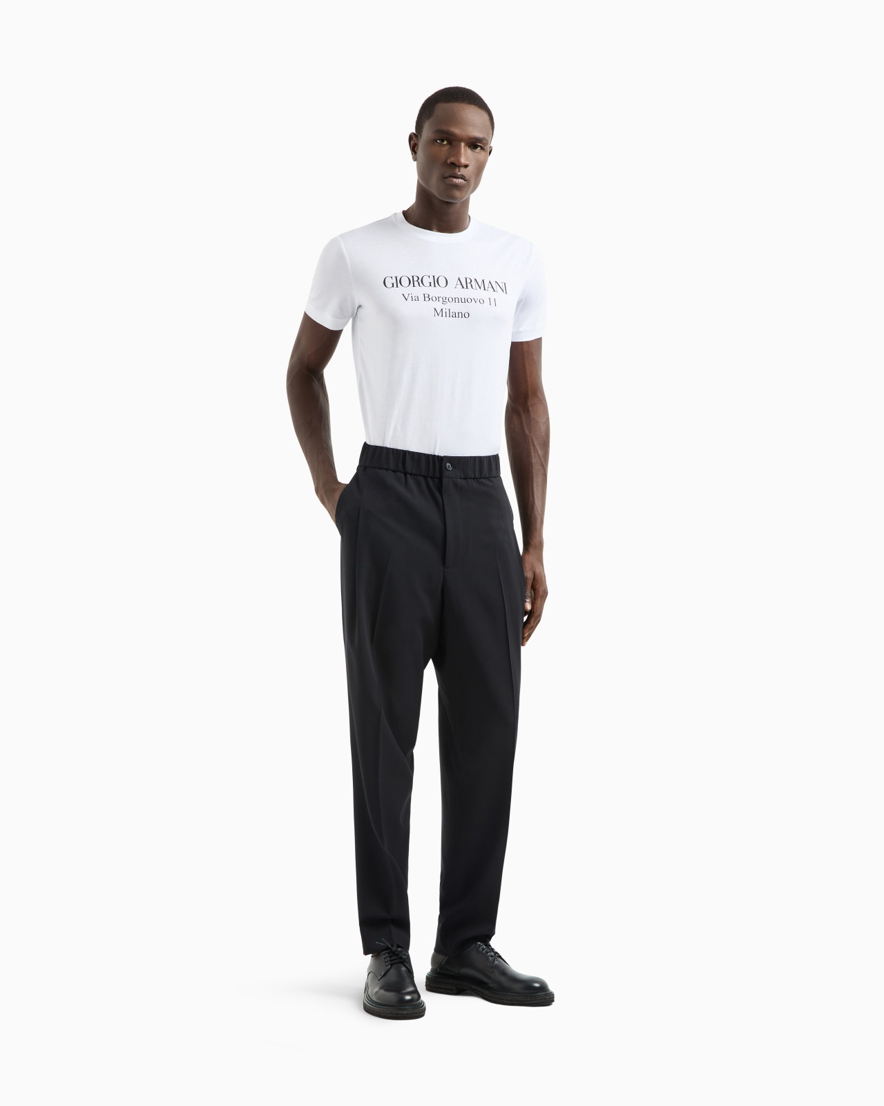 Borgonuovo 11 crew-neck T-shirt in Pima cotton jersey - 2