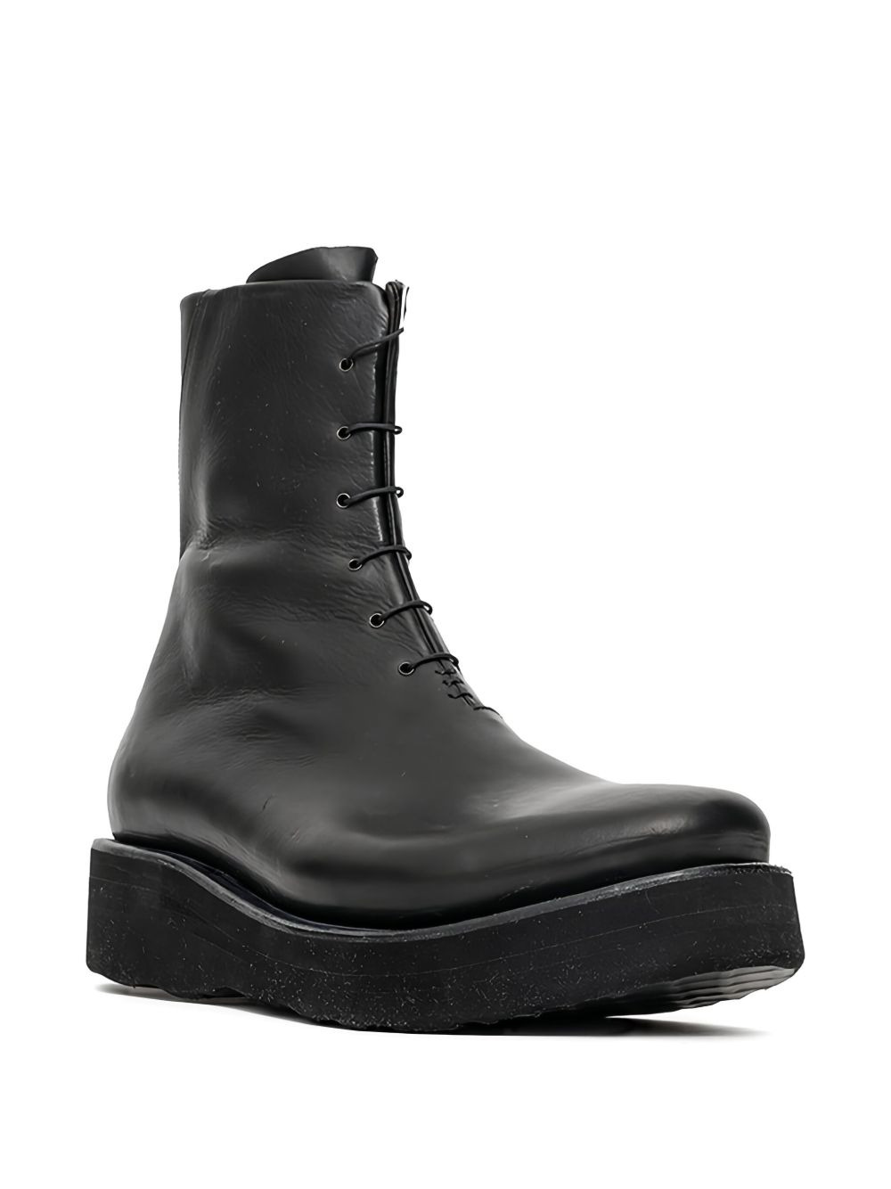 lace-up side-zip biker boots - 2