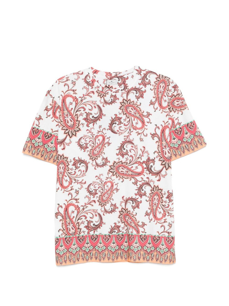 paisley trim T-shirt 1