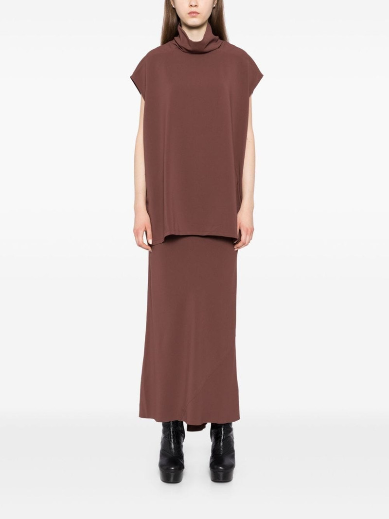 Rick Owens ribbed flared skirt outlook