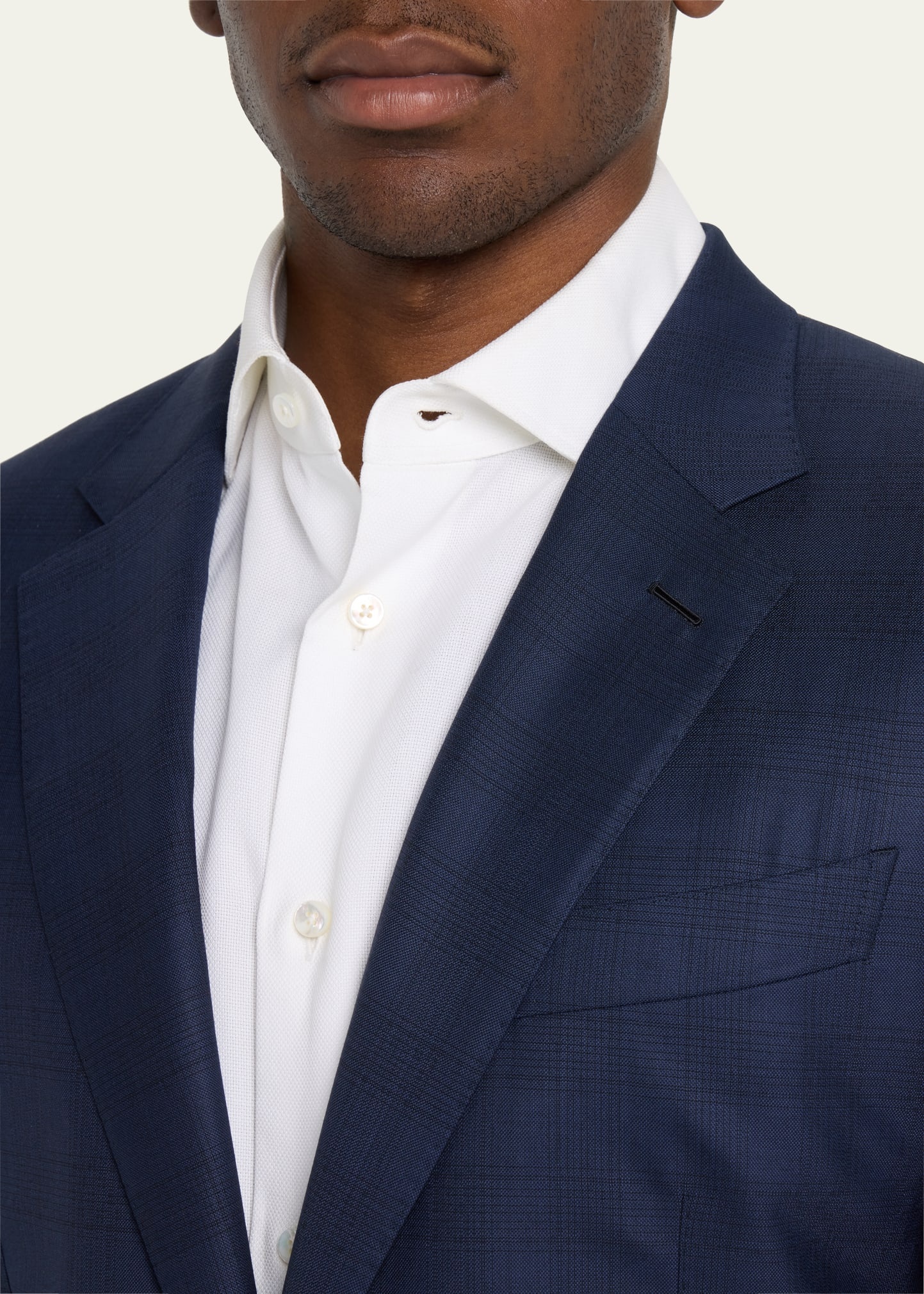 Men's Centoventimila Tonal Plaid Wool Suit - 5
