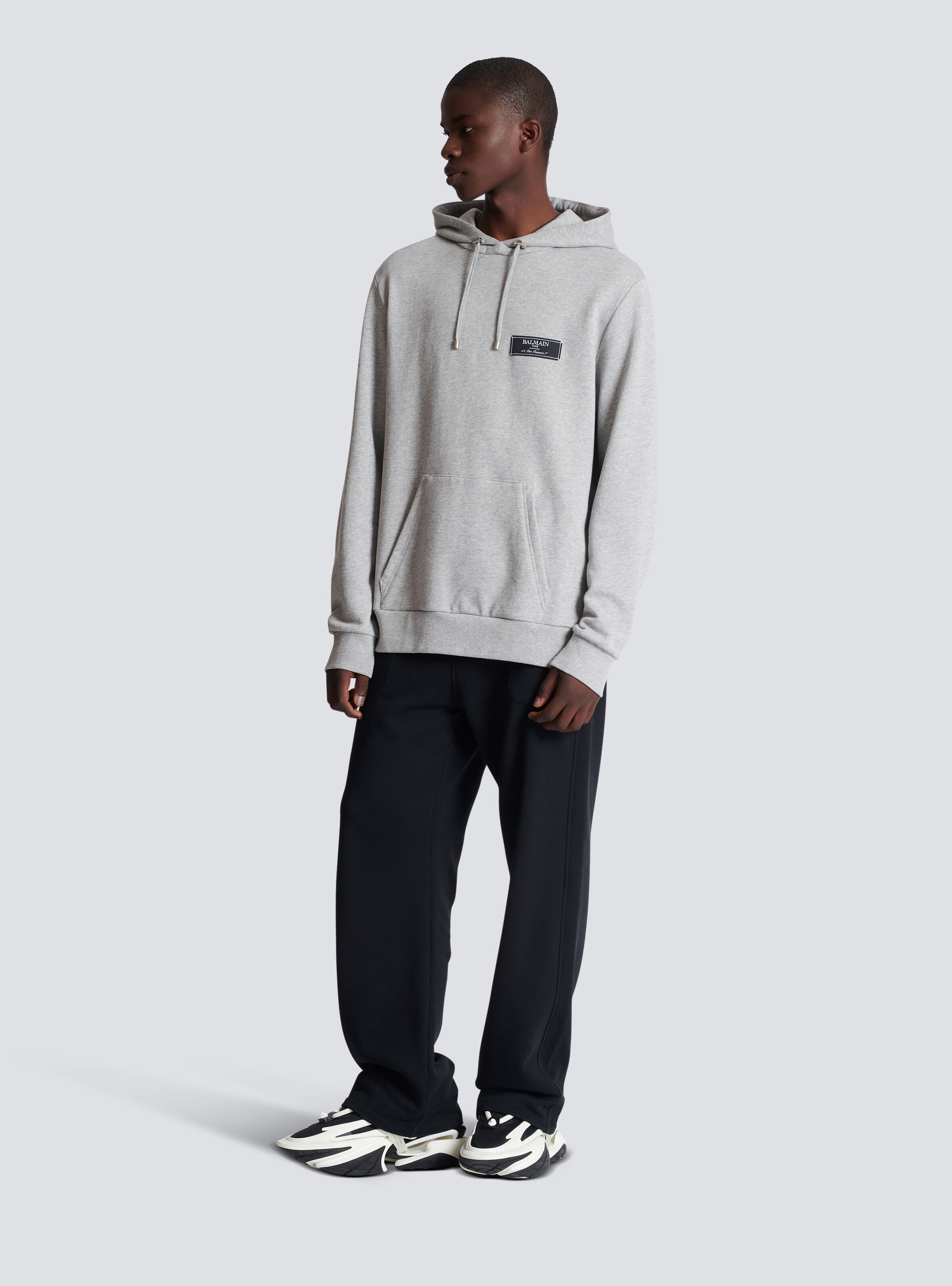 Balmain label hoodie - 2