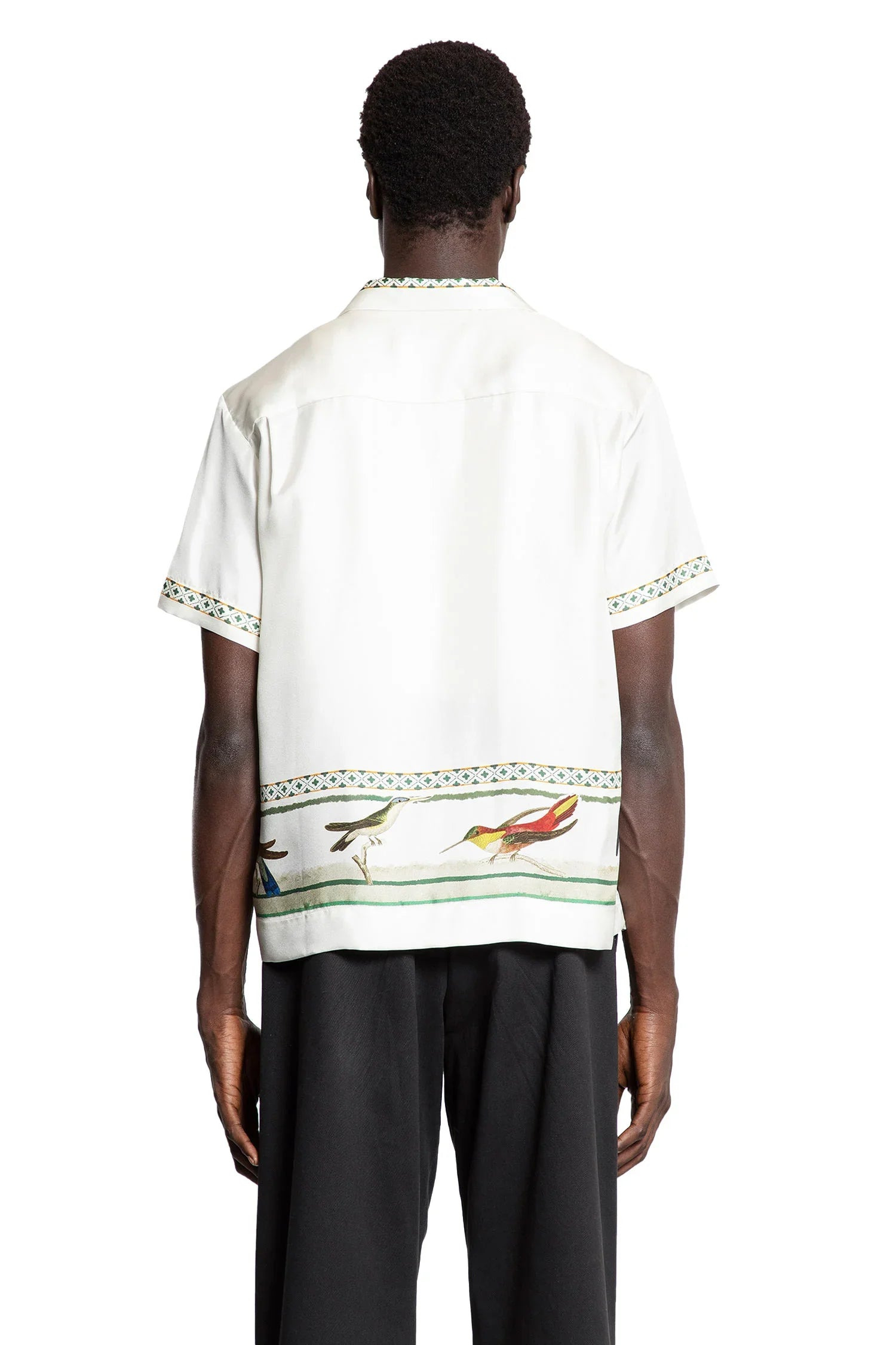 Bird Print Silk Twill Shirt - 3