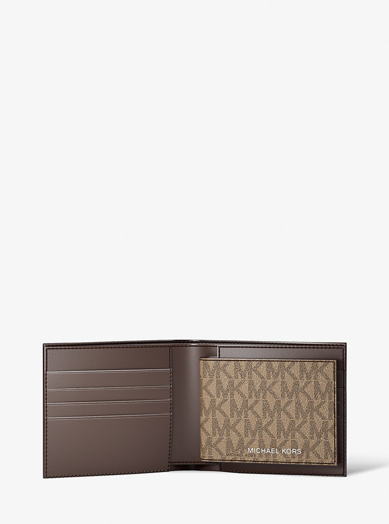 MICHAEL KORS Harrison Logo Billfold Wallet With Passcase outlook
