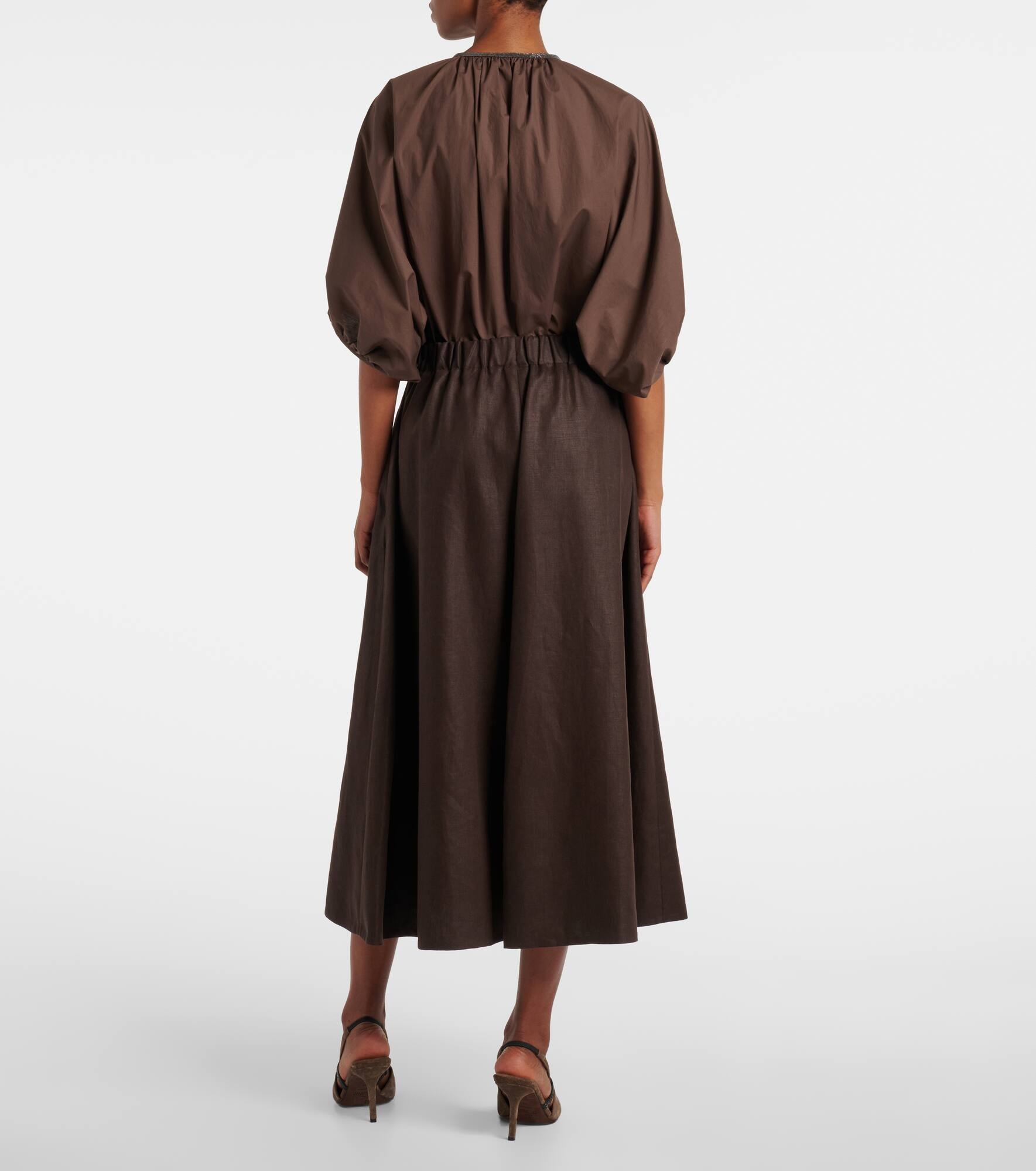 Linen midi skirt - 3