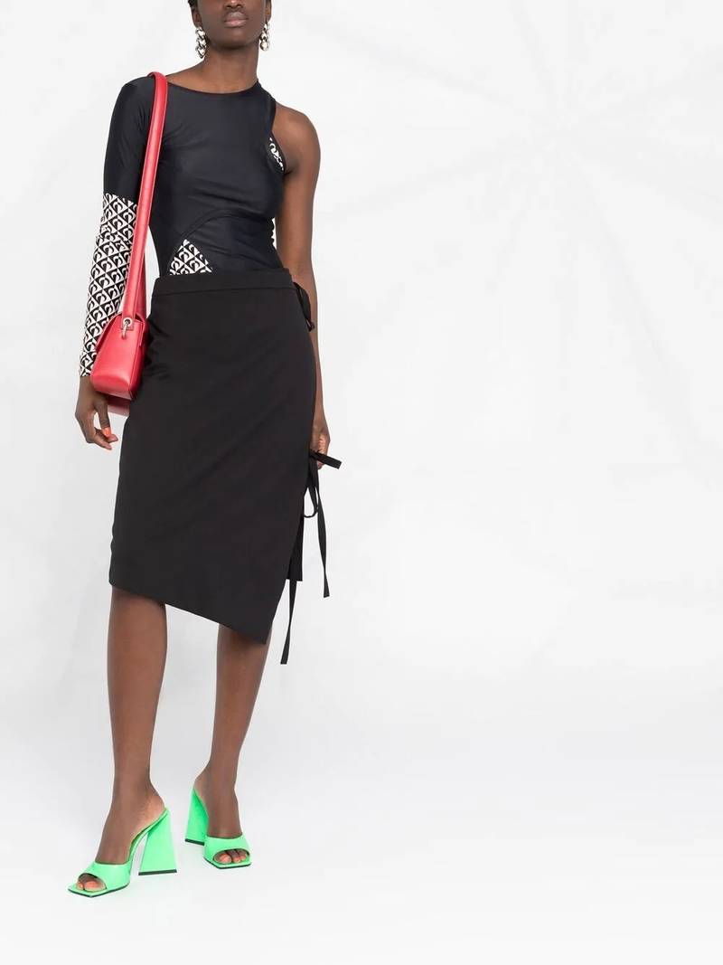 Off-White tie-fastening asymmetric skirt outlook