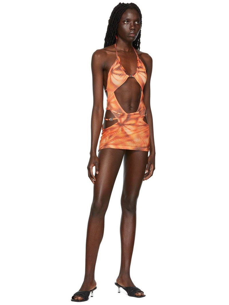 MISBHV Orange Flower Miniskirt outlook