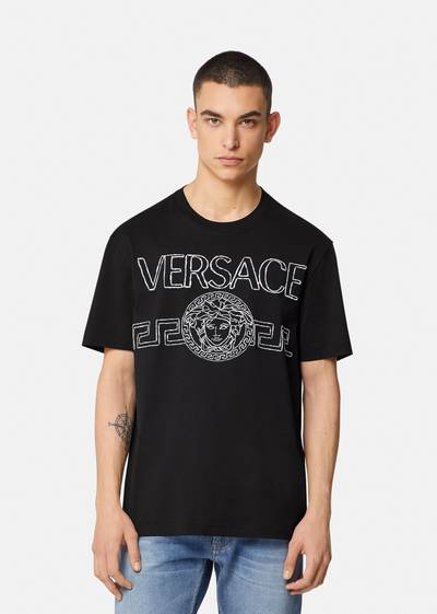 VERSACE Medusa Logo Embroidered T-Shirt outlook